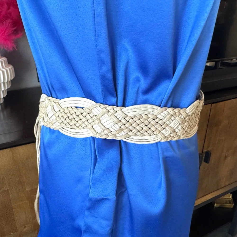 Vintage Braided Tan Belt